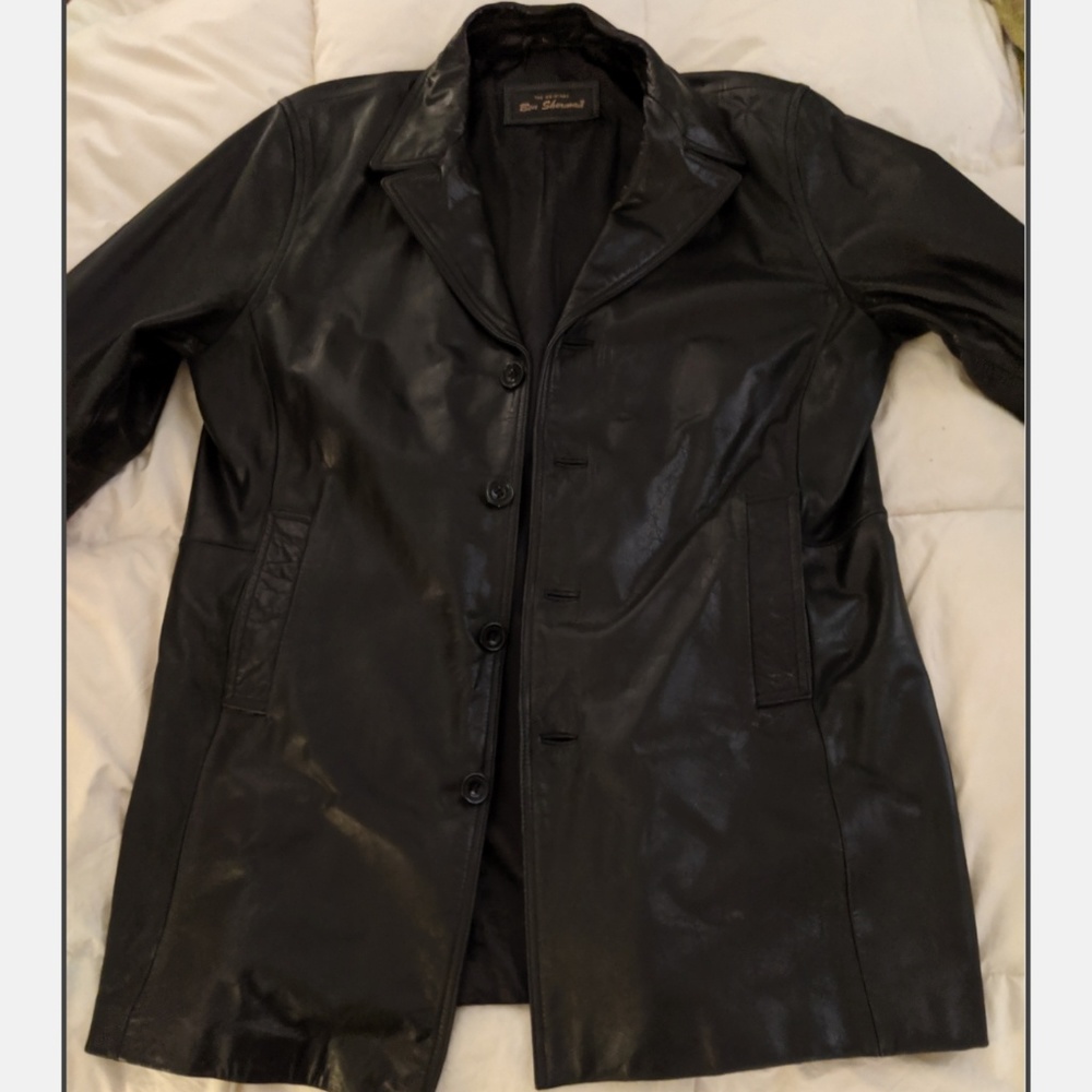 Ben Sherman Leather Car Coat